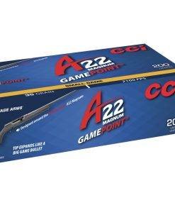 CCI A22 Ammunition 22 Winchester Magnum Rimfire (WMR) 35 Grain GamePoint Jacketed Soft Point Box of 200